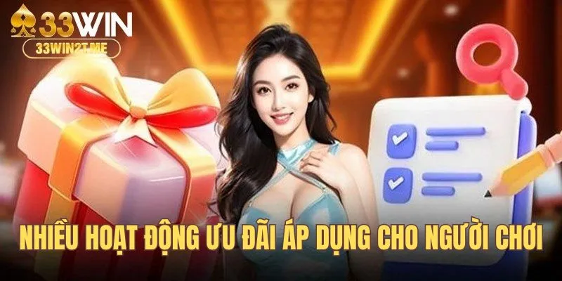 Nhiều chương trình ưu đãi hấp dẫn dành cho hội viên 33Win